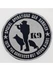 EMBLEMA BRODATA K9 SPECIAL OPERATIONS DOG HANDLER INTO THE DARKNESS BUT NEVER ALONE