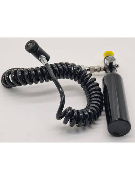 SET BUTELIE ,MANOMETRU SI RACORD PENTRU PUSCA CU AER COMPRIMAT PAINTBALL