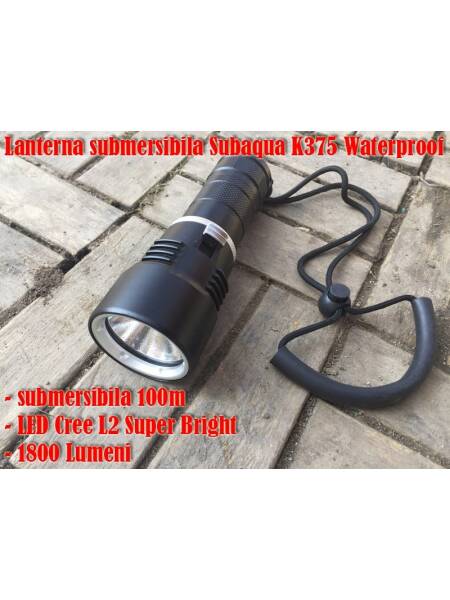 LANTERNA SUBMERSIBILA SUBAQUA K375 WATERPROOF 100M