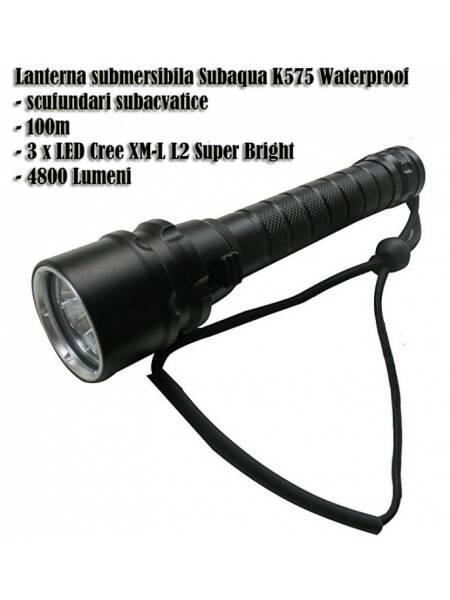 LANTERNA SUBMERSIBILA SUBAQUA K575 WATERPROOF 4800 LUMENI
