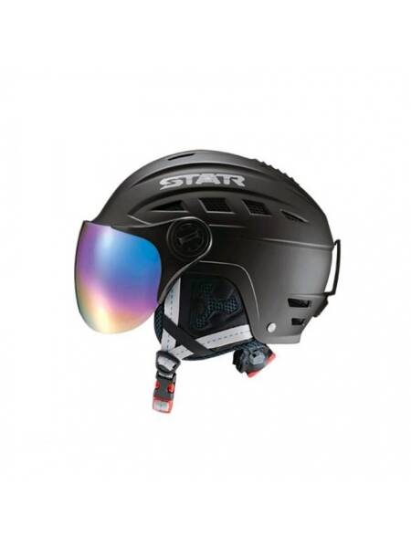 CASCA SKI STAR S1-16G CU VIZOR FUMURIU PENTRU CEI CARE POARTA OCHELARI DE VEDERE
