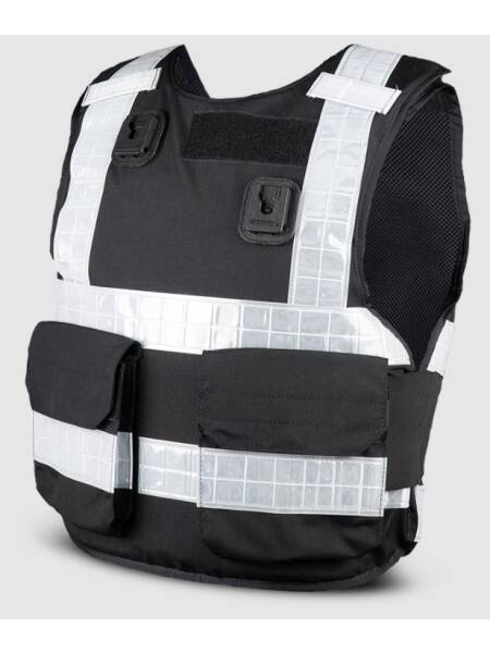 VESTA ANTIINJUNGHIERE CULOARE NEAGRA CU BENZI REFLECTORIZANTE 3XL