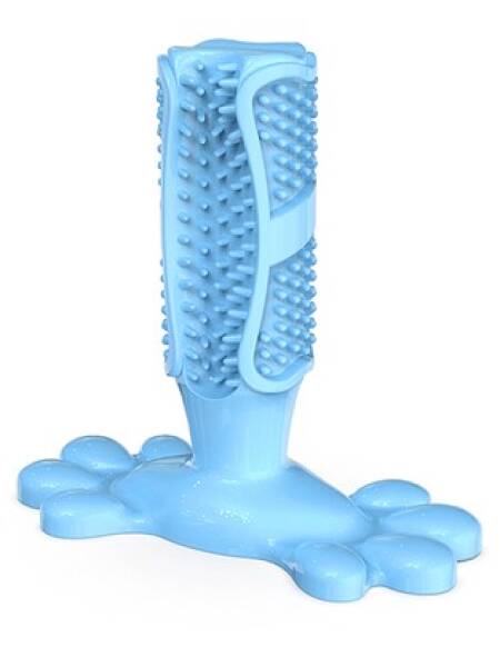 JUCARIE DIN CAUCIUC CULOARE ALBASTRA FORMA PICIOR PENTRU CAINI