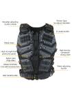 VESTA MULTIFUNCTIONALA COMBAT ARMURA TACTICA CULOARE NEAGRA VT4
