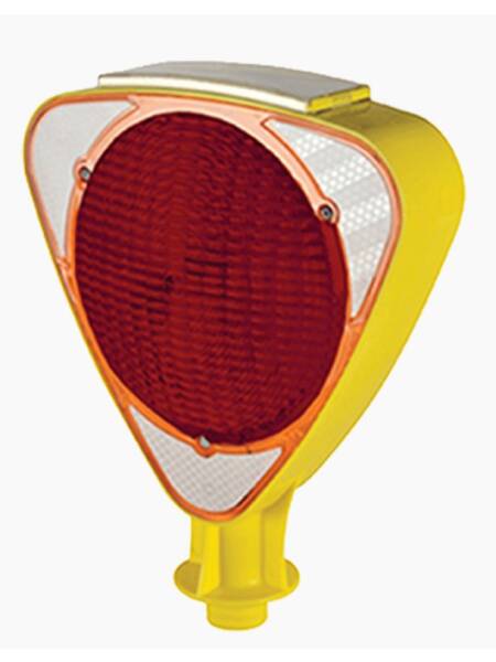 LAMPA SEMNALIZARE TRAFIC INCARCARE SOLARA CULOARE ROSIE 9x24x29CM