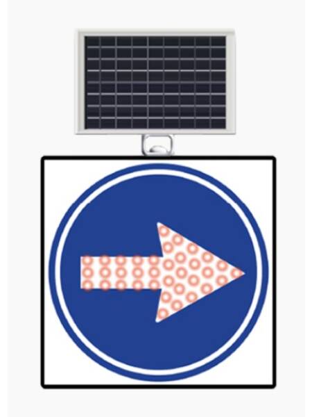INDICATOR RUTIER SOLAR OBLIGATORIU DREAPTA 60X60CM