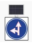 INDICATOR RUTIER SOLAR OBLIGATORIU IN FATA SI LA STANGA 60X60CM
