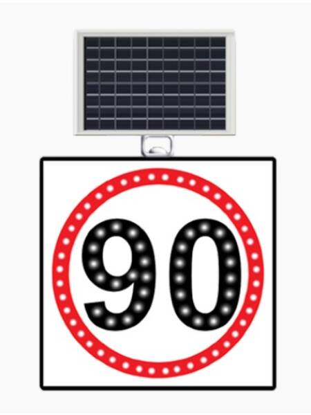 INDICATOR RUTIER SOLAR LIMITA VITEZA 90KM 60X60CM