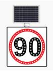 INDICATOR RUTIER SOLAR LIMITA VITEZA 90KM 60X60CM