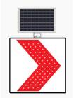 INDICATOR RUTIER SOLAR CURBA PERICULOASA LA DREAPTA 60X60CM