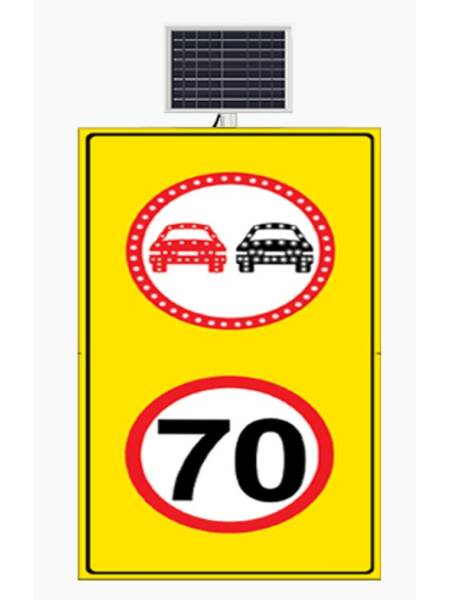 INDICATOR RUTIER SOLAR TEMPORAR DEPASIREA INTERZISA LIMITA 70KM 100X175CM