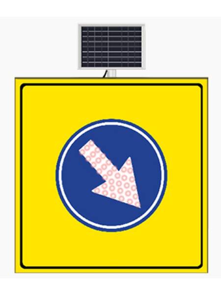 INDICATOR RUTIER SOLAR TEMPORAR OCOLIRE DREAPTA 100X100CM