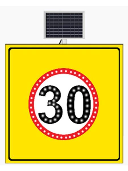 INDICATOR RUTIER SOLAR TEMPORAR LIMITA VITEZA 30KM 100X100CM