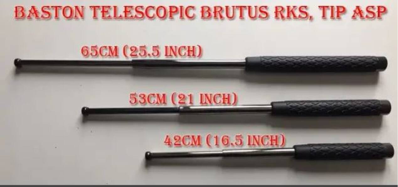 BASTON TELESCOPIC BRUTUS PKS50 OTEL-CARBON, TIP ASP, 50CM