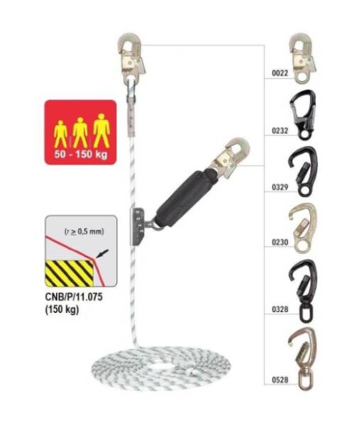 OPRITOR DE CADERE CU ALUNECARE PE SUPORT FLEXIBIL VERTILINE EDGE ULTRA