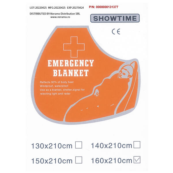 PATURA DE URGENTA, IZOTERMA 160x210 CM / ACİL BATTANİYE, ISOTERM 160x210 CM