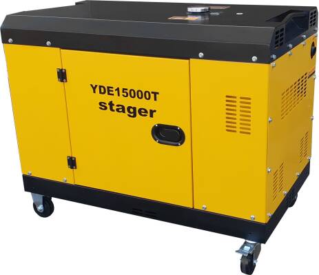 Generator insonorizat Stager YDE15000T diesel monofazat 11kVA, 48A, 3000rpm / Звукоізоляційний генератор Stager YDE15000T однофазний дизель 11кВА, 48А, 3000об/хв