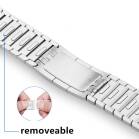 Curea metalica din otel inoxidabil 42/44/45mm pentru Apple Watch Series 7 6 8 Ultra Argintiu